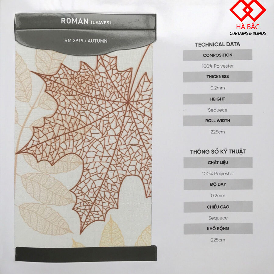 rèm roman hàn quốc - mã rm3919