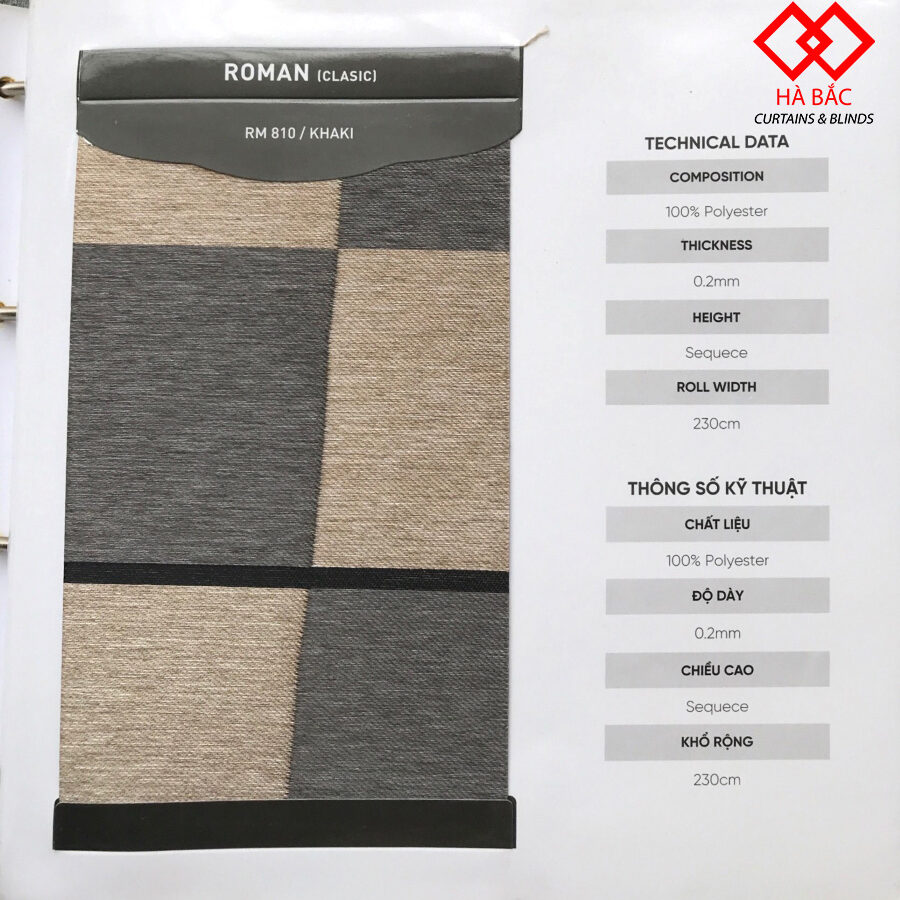 rèm roman hàn quốc - mã rm810
